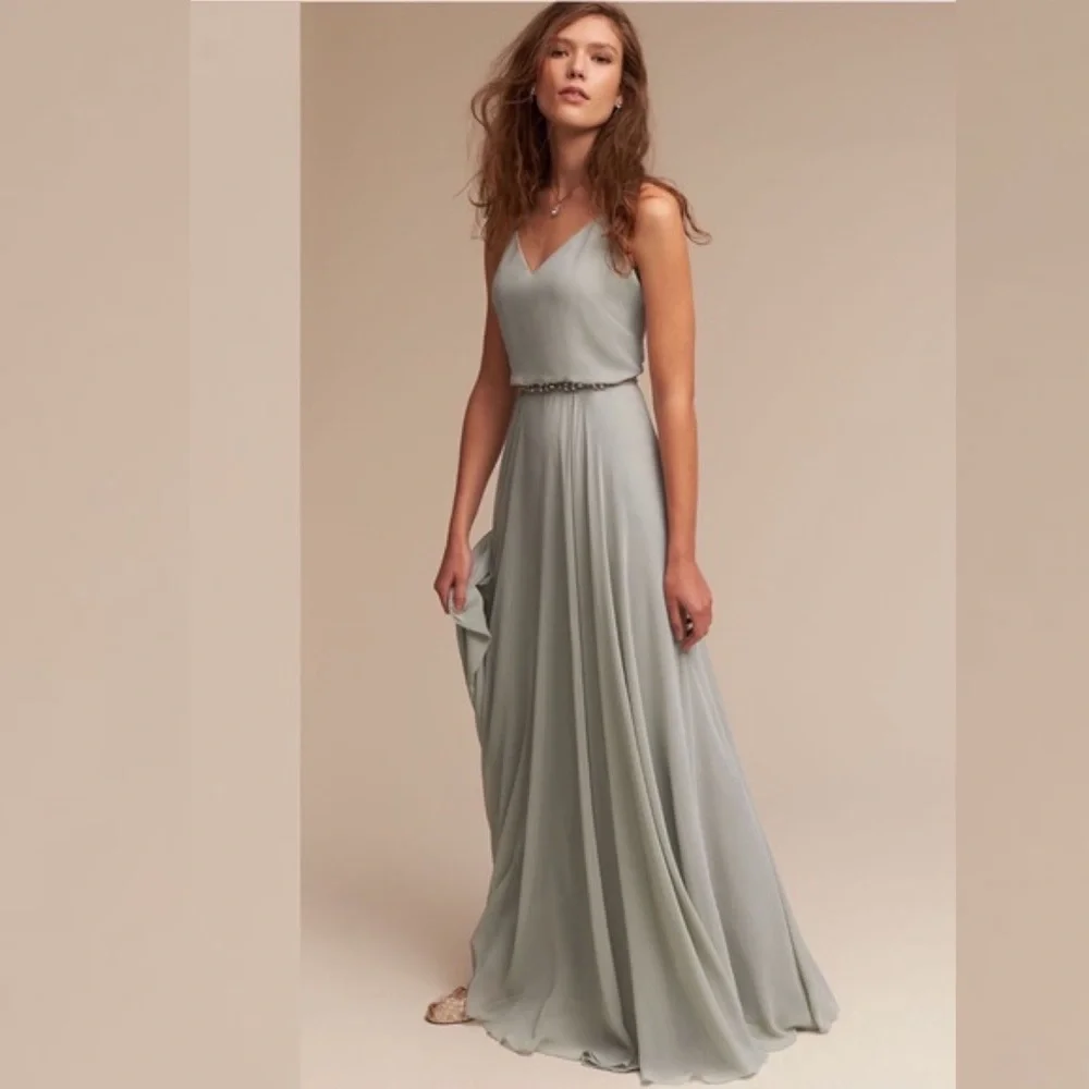Jenny Yoo | Dresses | Copy Bhldn Jenny Yoo Inesse Dress In Mayan Blue |  Poshmark